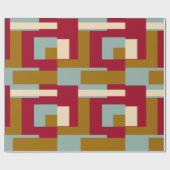 Retro Block Design 3 Geschenkpapier (Flach)