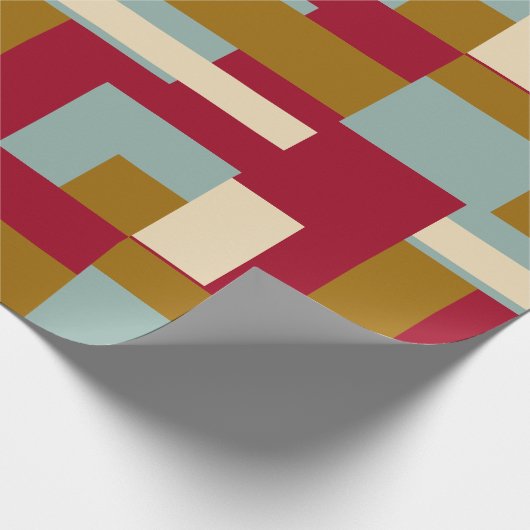 Retro Block Design 3 Geschenkpapier (Ecke)