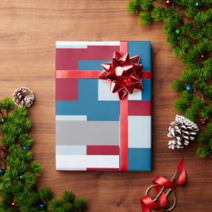 Retro-Block-Design 4 Geschenkpapier