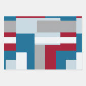 Retro Block Design 4 Geschenkpapier Set (Vorderseite)