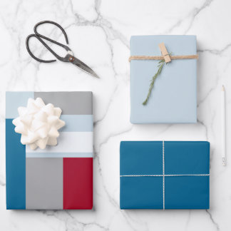 Retro Block Design 4 Geschenkpapier Set