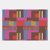 Retro Block Design 6 Geschenkpapier Set (Vorderseite)