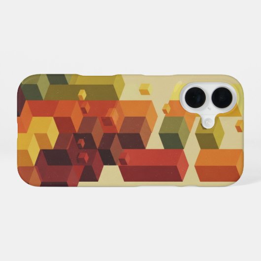 Retro Block Fall iPhone 16 Hülle (Rückseite (Horizontal))