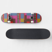 Retro Blocked Design 6 Skateboard (Horizontal)