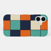 Retro-Blockraster iPhone 16 Hülle (Rückseite (Horizontal))