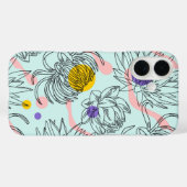 Retro Bloom Bold Botanic Line Art Case-Mate iPhone Hülle (Rückseite (Horizontal))