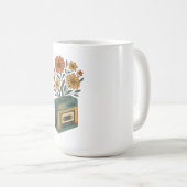 Retro Bloom Box - Florenkassettenexplosion Kaffeetasse (VorderseiteRechts)