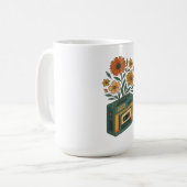 Retro Bloom Box - Florenkassettenexplosion Kaffeetasse (Vorderseite Links)