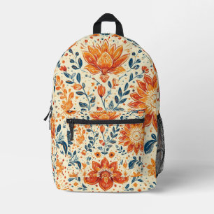 Retro Bloom Burst - Backpack Bedruckter Rucksack