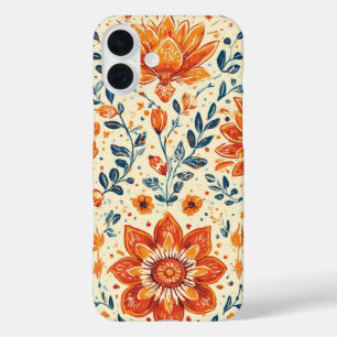 Retro Bloom Burst - IPhone 16 Fall Plus Hülle