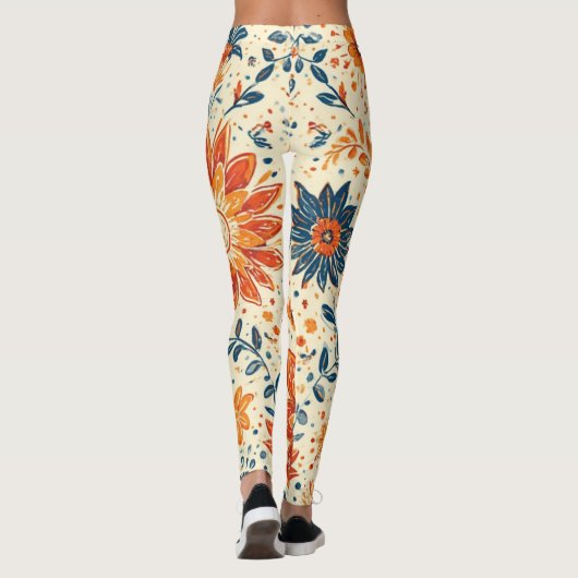 Retro Bloom Burst - Leggings (Rückseite)