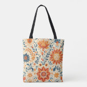Retro Bloom Burst - Totbeutel Tasche (Rückseite)