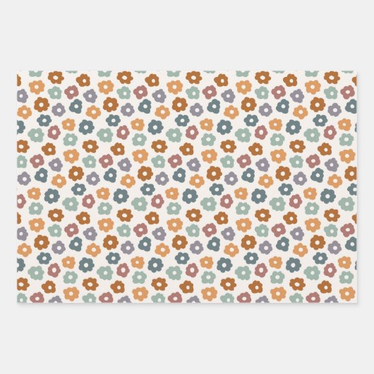 Retro Bloom Delight Geschenkpapier Set (Vorderseite 2)