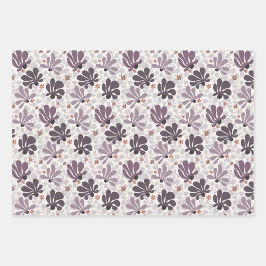 Retro Bloom Delight Geschenkpapier Set (Vorderseite)