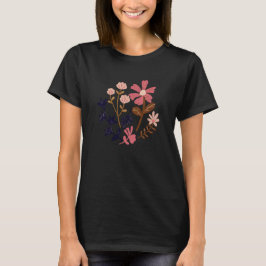 Retro Bloom Floral Muster T-Shirt