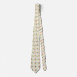 Retro Bloom Geometric Floral Print Gemustert Krawatte