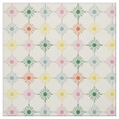Retro Bloom Geometric Floral Print Gemustert Stoff (Muster)