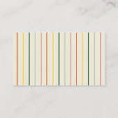 Retro Bloom Geometric Floral Print Visitenkarte (Rückseite)