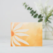 Retro Bloom Geometric Mod Blume Postkarte (Stehend Vorderseite)