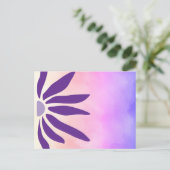 Retro Bloom Geometric Mod Blume Postkarte (Stehend Vorderseite)