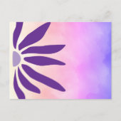 Retro Bloom Geometric Mod Blume Postkarte (Vorderseite)