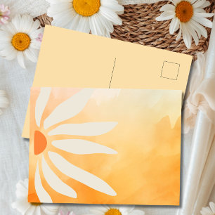 Retro Bloom Geometric Mod Blume Postkarte