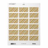 Retro Bloom Harmony Adressaufkleber (Vorne)
