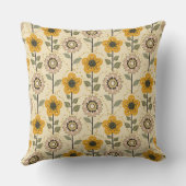 Retro Bloom Harmony Kissen (Rückseite)
