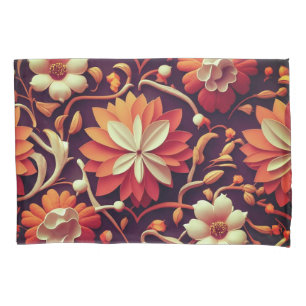 "Retro Bloom - Nahtloses Blumenmuster für Zuhause Kissenbezug