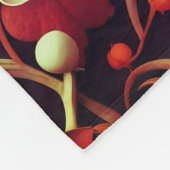 "Retro Bloom - Nahtloses Muster Fleecedecke (Ecke)
