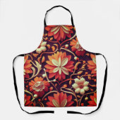 "Retro Bloom - Nahtloses Muster Schürze (Vorderseite)