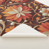 "Retro Bloom - Nahtloses Muster Sherpadecke (3/4)