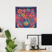 Retro-Bloom-Stimmung Poster (Heimbüro)