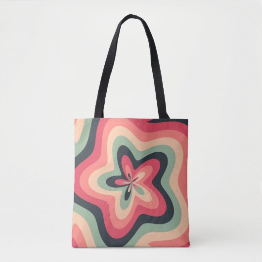 Retro Bloom Swirl Tasche (Vorderseite)
