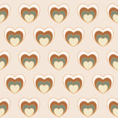 Retro Bloom Tablecloth Brown Green Cozy Accent Tischdecke