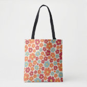 Retro Bloom Tote Bag Tasche (Vorderseite)