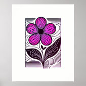 Retro Bloom Vibes Poster (Vorne)