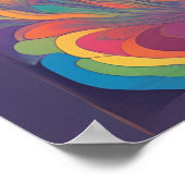 Retro Bloom Vibes Poster (Ecke)