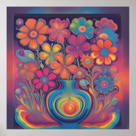 Retro Bloom Vibes Poster