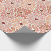 Retro Blooming Daisies Geschenkpapier (Ecke)