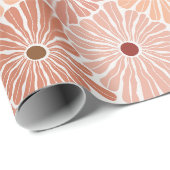 Retro Blooming Daisies Geschenkpapier (Rolleneckpunkt)