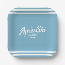 Retro Blue Apres Ski Custom Ski Resort Partys