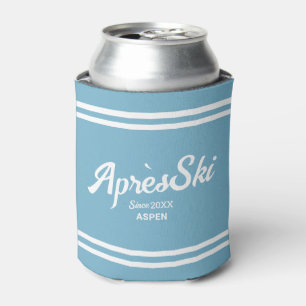 Retro Blue Apres Ski Custom Ski Resort & Year Dosenkühler
