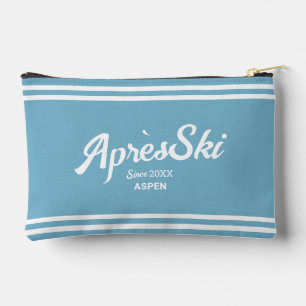 Retro Blue Apres Ski Custom Ski Resort & Year Zubehörtasche