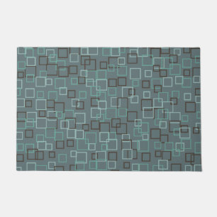 Retro Blue Aqua Doormat Begrüßungsmatte Rug Gesche Fußmatte