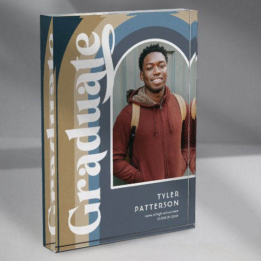 Retro Blue Arch Foto 2025 Abschluss