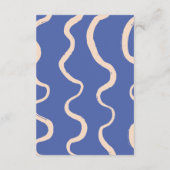 Retro Blue & Beige Bold Typography Wedding Details Begleitkarte (Rückseite)