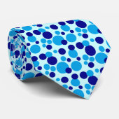 Retro Blue Blase Blasen Punkte Krawatte (Gerollt)