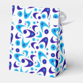 Retro Blue Boomerangs Geschenkschachtel (Rückseite)