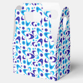 Retro Blue Boomerangs Geschenkschachtel (Geöffnet)